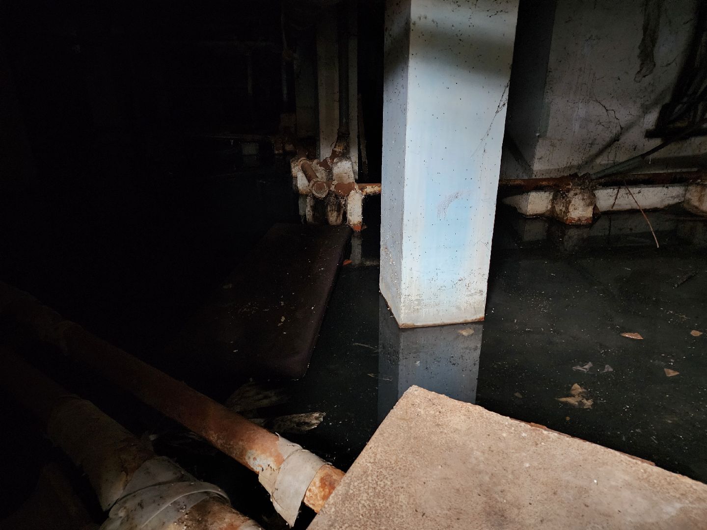 Чехов, Вишневый бульвар 4а, жилой дом, подтопление подвала, протечка, грунтовые воды, засор канализации, запахи канализации, комары, сырость, устранение проблемы, откачка воды, просушка, дезинфекция,