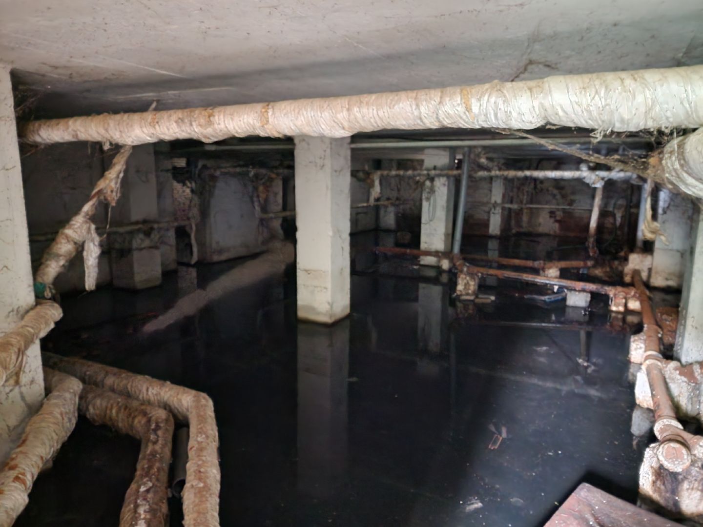 Чехов, Вишневый бульвар 4а, жилой дом, подтопление подвала, протечка, грунтовые воды, засор канализации, запахи канализации, комары, сырость, устранение проблемы, откачка воды, просушка, дезинфекция,