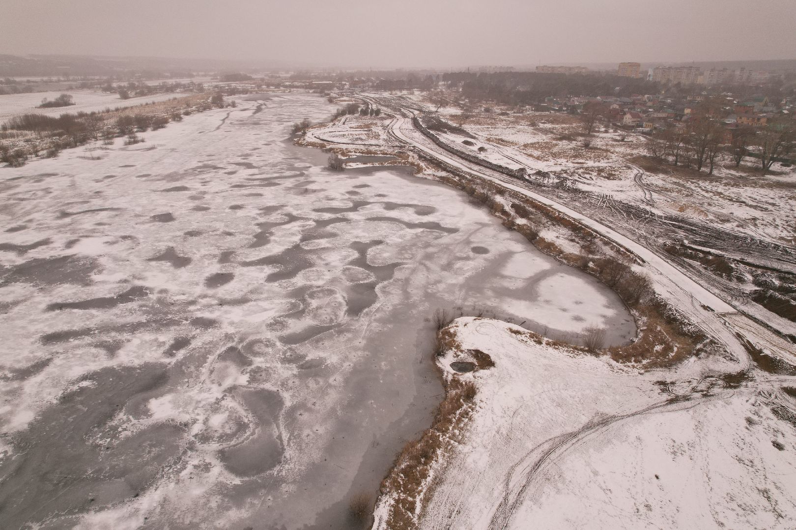 видео с коптера, коломна, благоустройство в озерах, карьер западный,