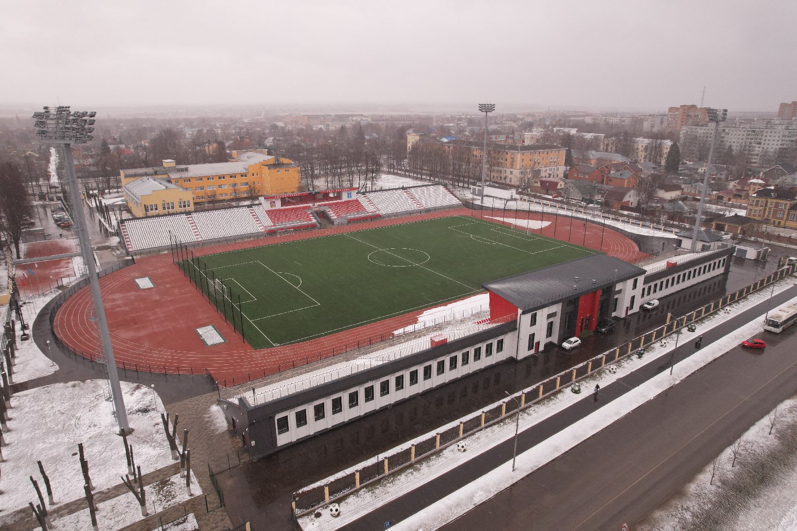 видео с коптера, коломна, стадион авангард,