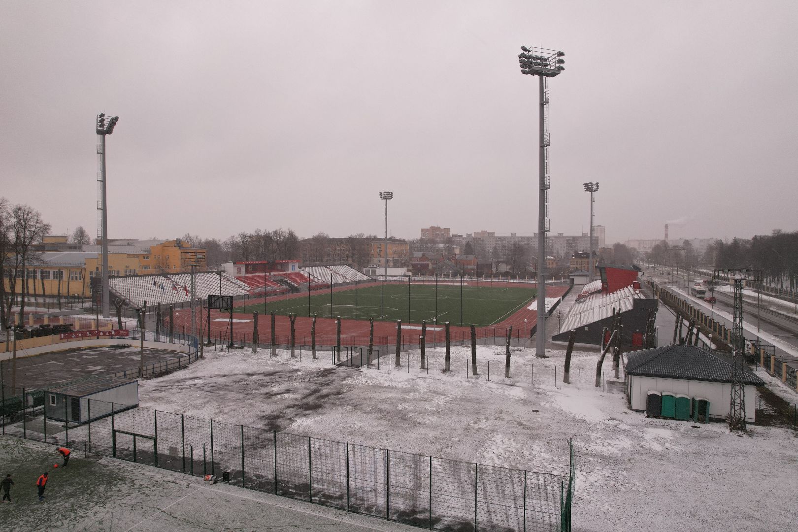 видео с коптера, коломна, стадион авангард,