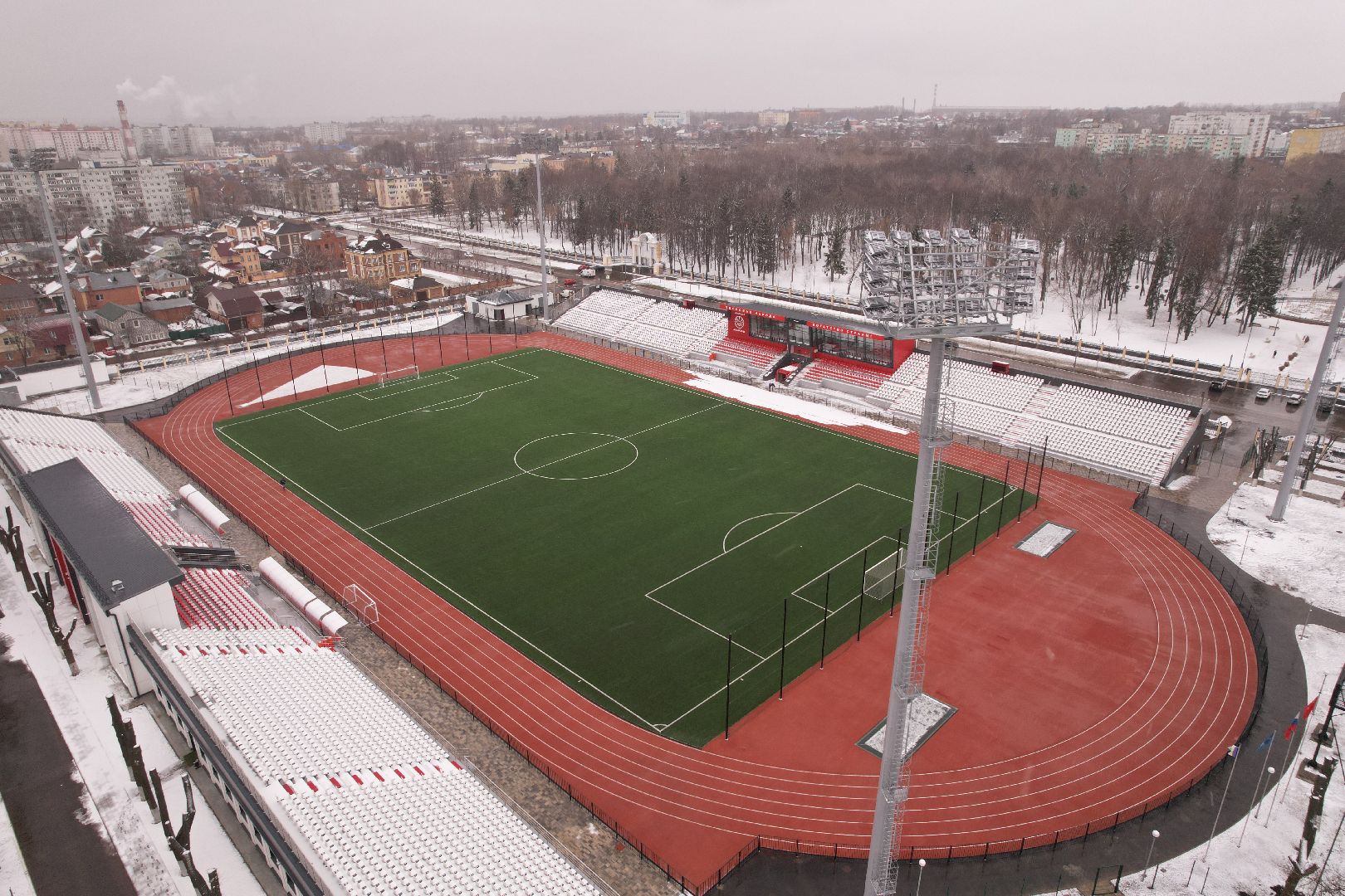 видео с коптера, коломна, стадион авангард,