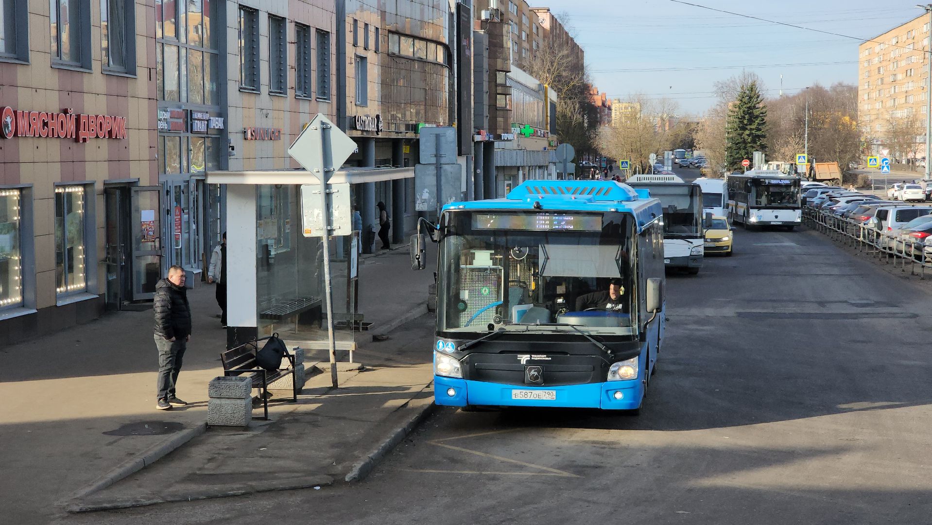 Автобусы, общественный транспорт, Лобня,