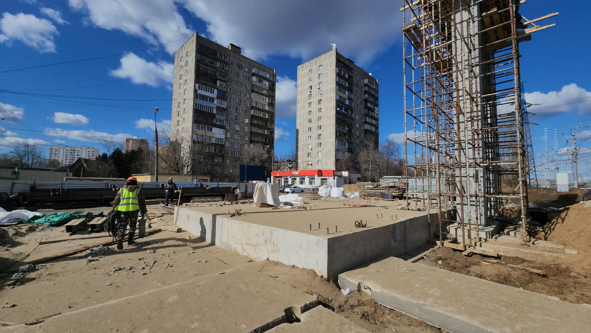 наземный переход, Строительство, Лобня,