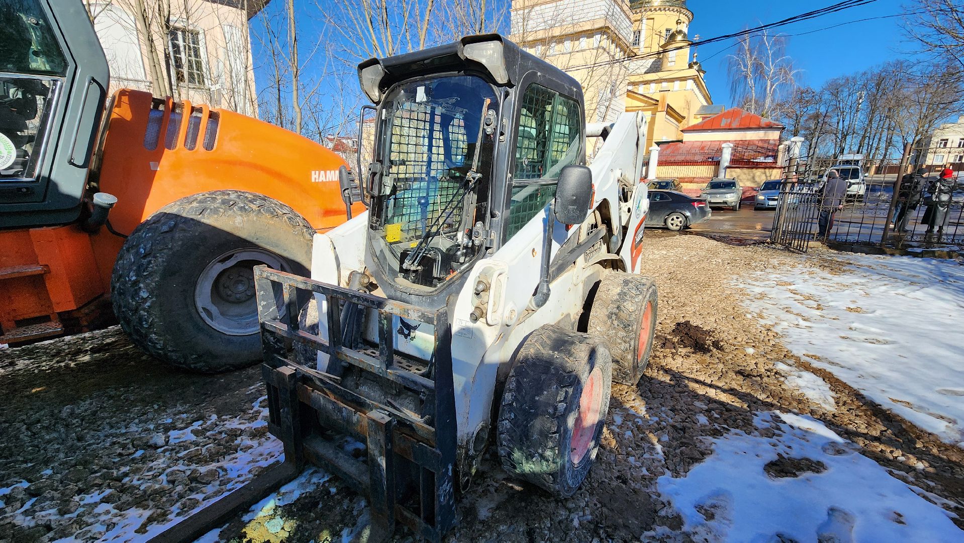 кашира, благоустройство, летний сад, сквер пушкина, советская, набережная, минипогрузчик, трактор,