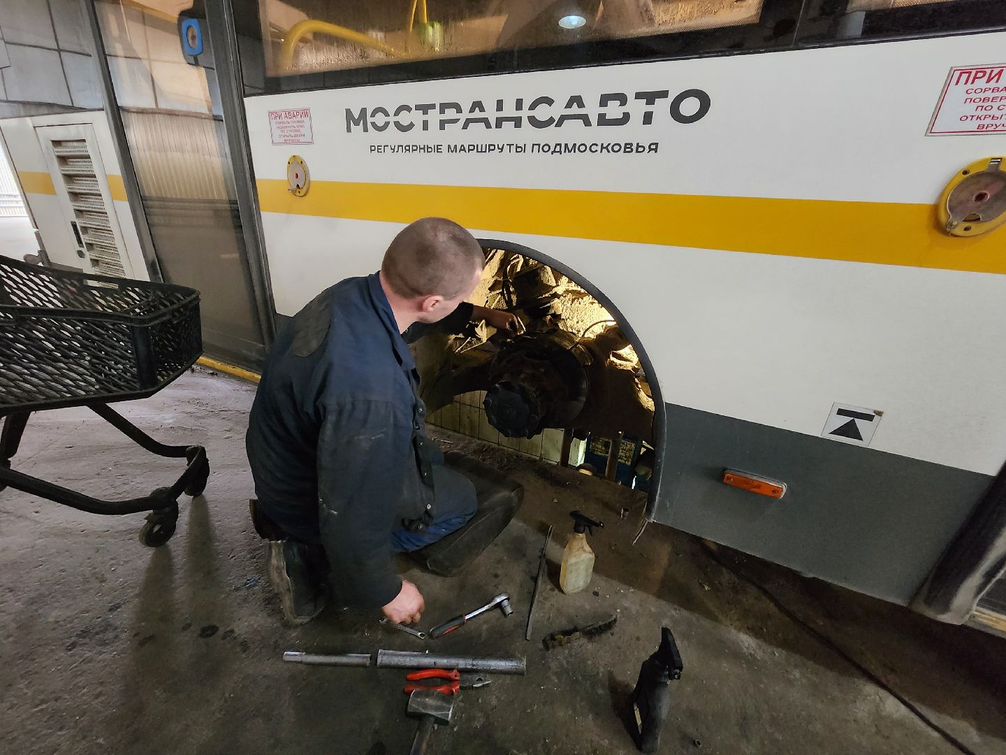 Чехов, мострансавто, общественный транспорт, автобусы, техническое состояние, ремонт, обслуживание, новые автобусы, комиссия, проверка, инспекция, глава округа михаил собакин,