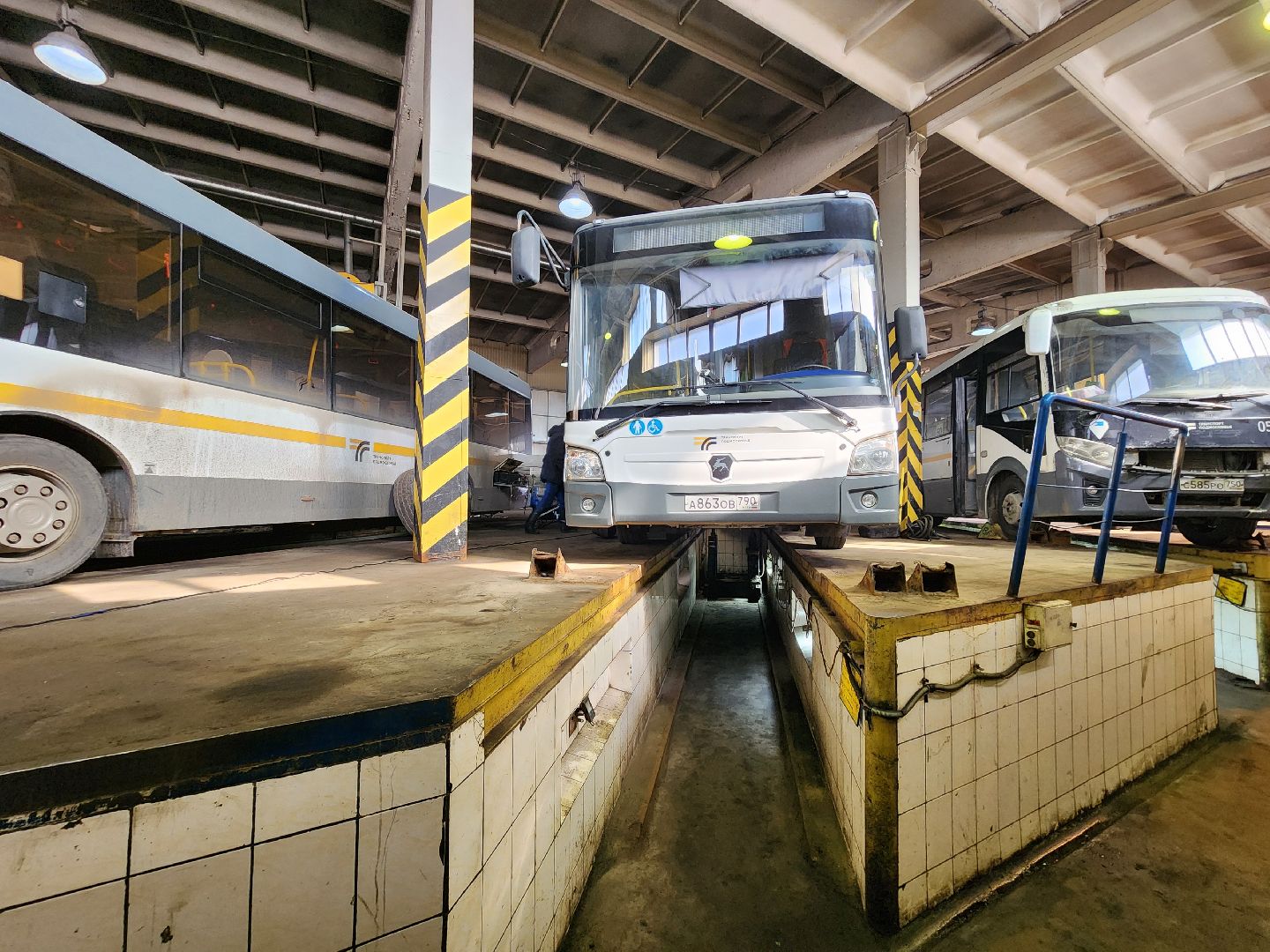 Чехов, мострансавто, общественный транспорт, автобусы, техническое состояние, ремонт, обслуживание, новые автобусы, комиссия, проверка, инспекция, глава округа михаил собакин,