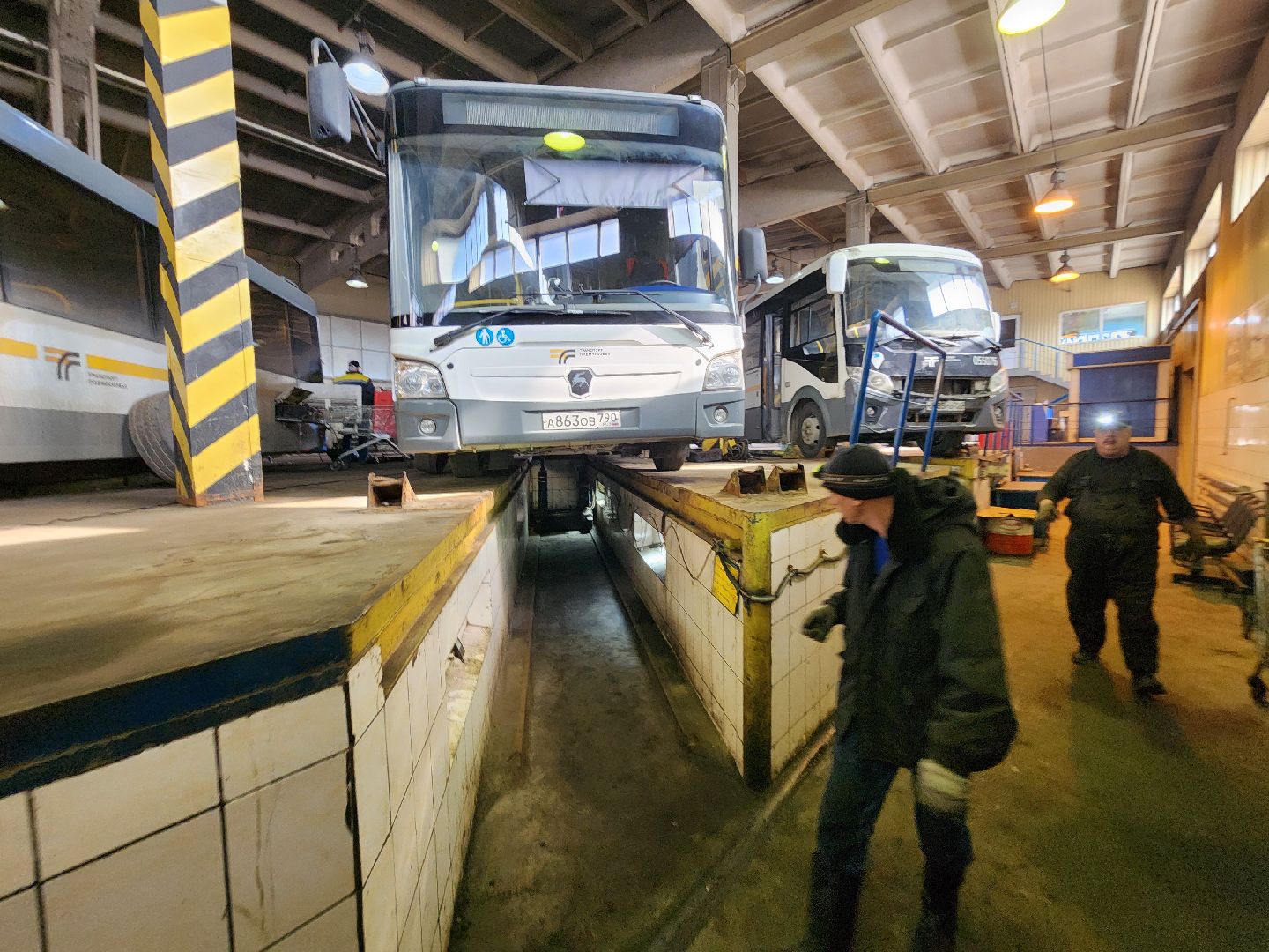 Чехов, мострансавто, общественный транспорт, автобусы, техническое состояние, ремонт, обслуживание, новые автобусы, комиссия, проверка, инспекция, глава округа михаил собакин,