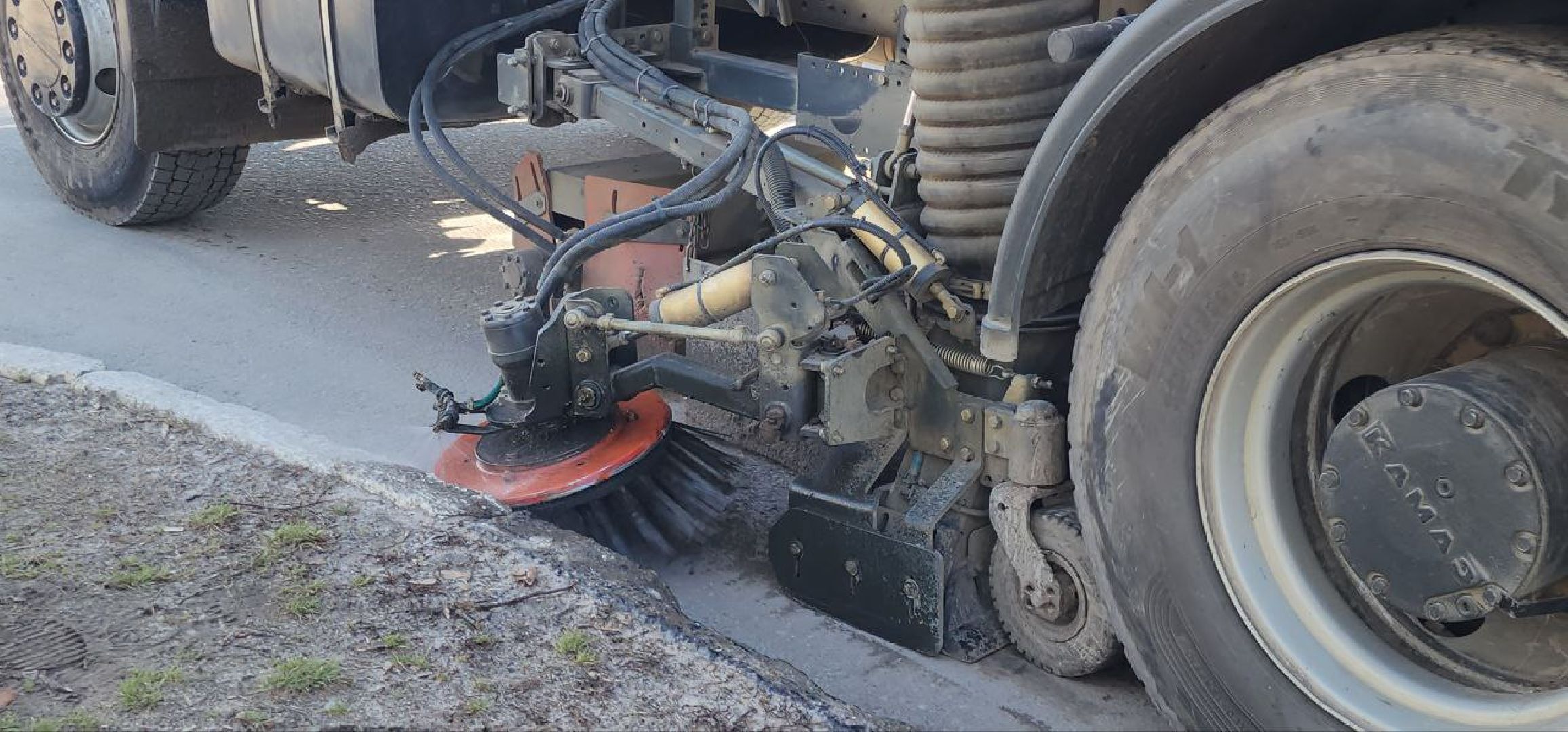 луховицы, уборка улиц города,