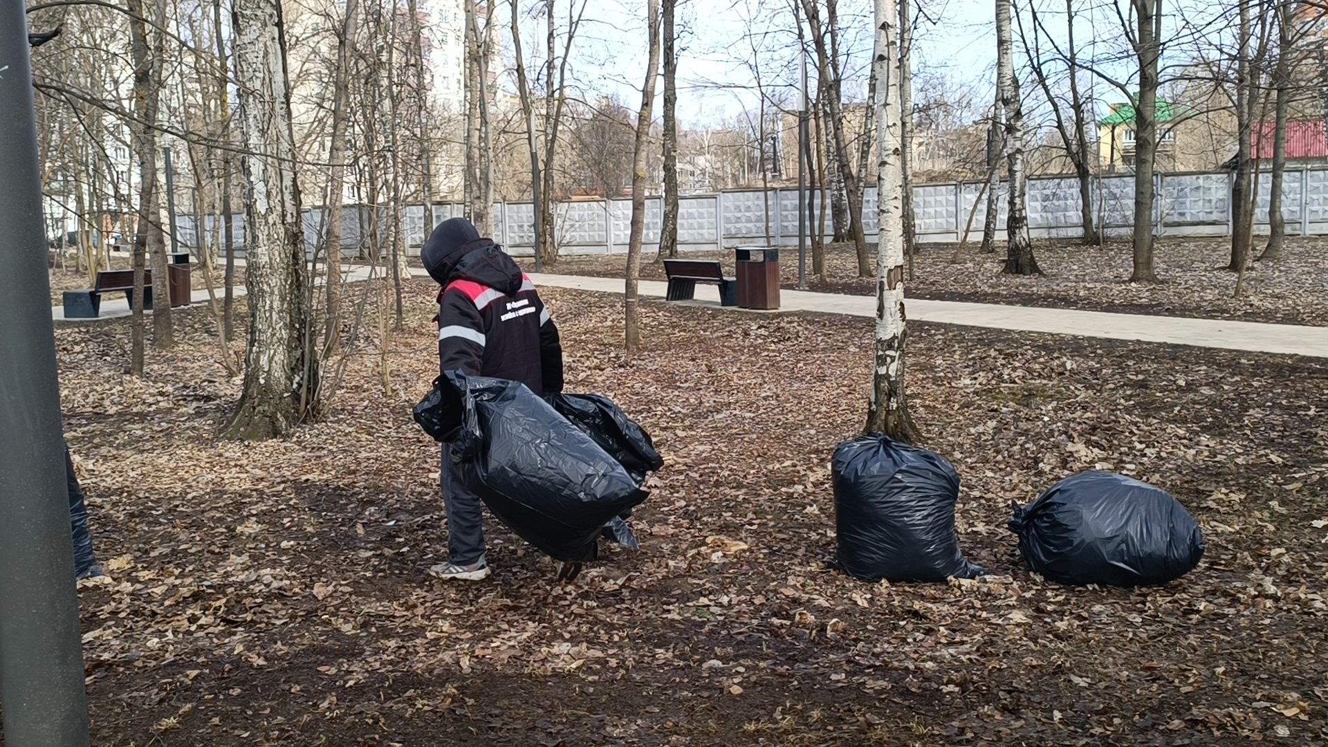 парк, уборка, лобня,