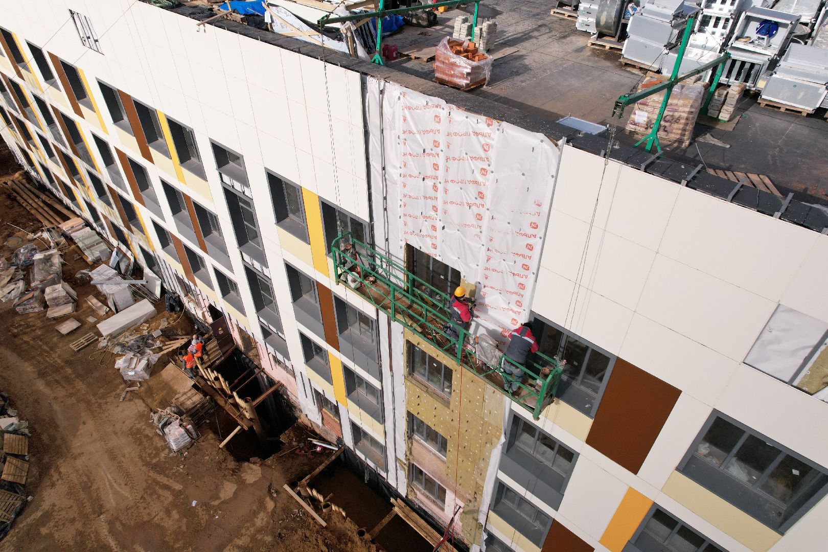 видео с коптера, капремонт роддома в химках,