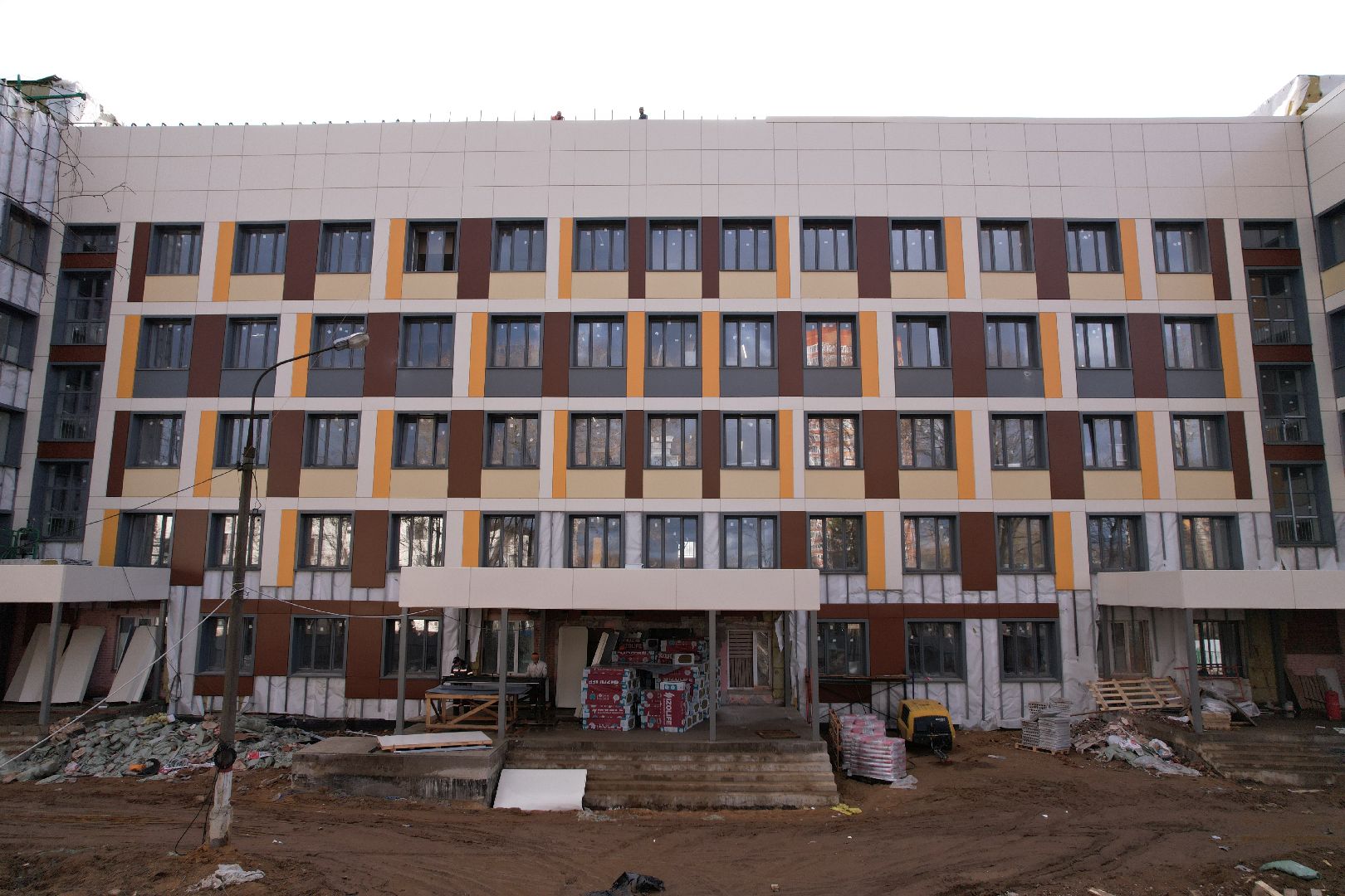 видео с коптера, капремонт роддома в химках,