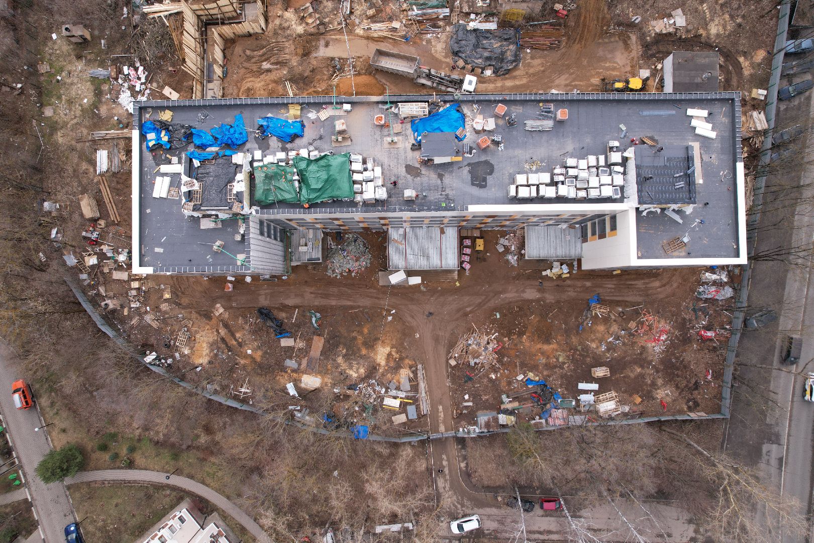 видео с коптера, капремонт роддома в химках,