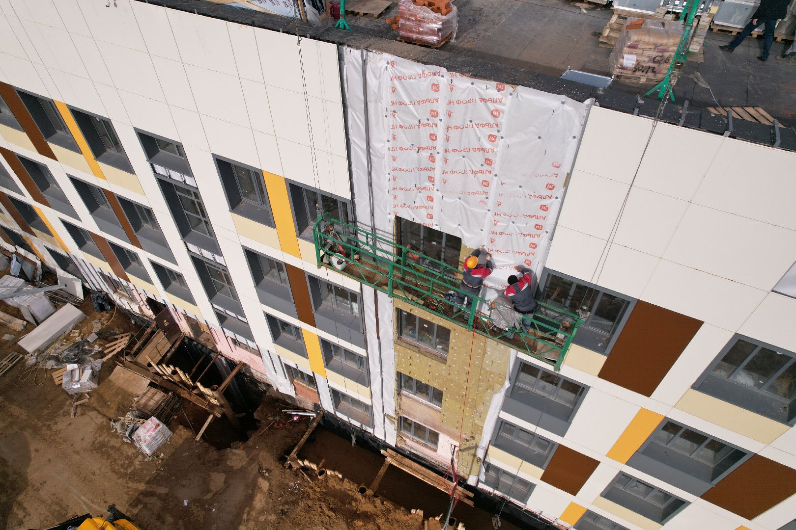 видео с коптера, капремонт роддома в химках,