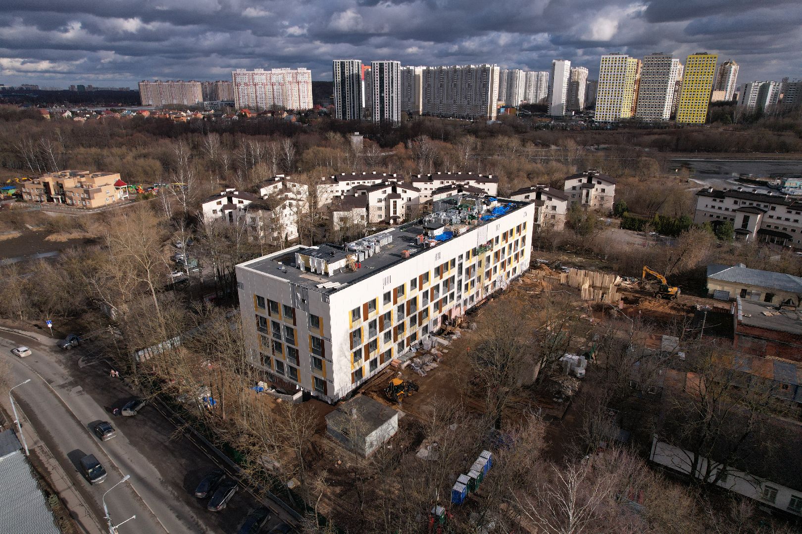 видео с коптера, капремонт роддома в химках,