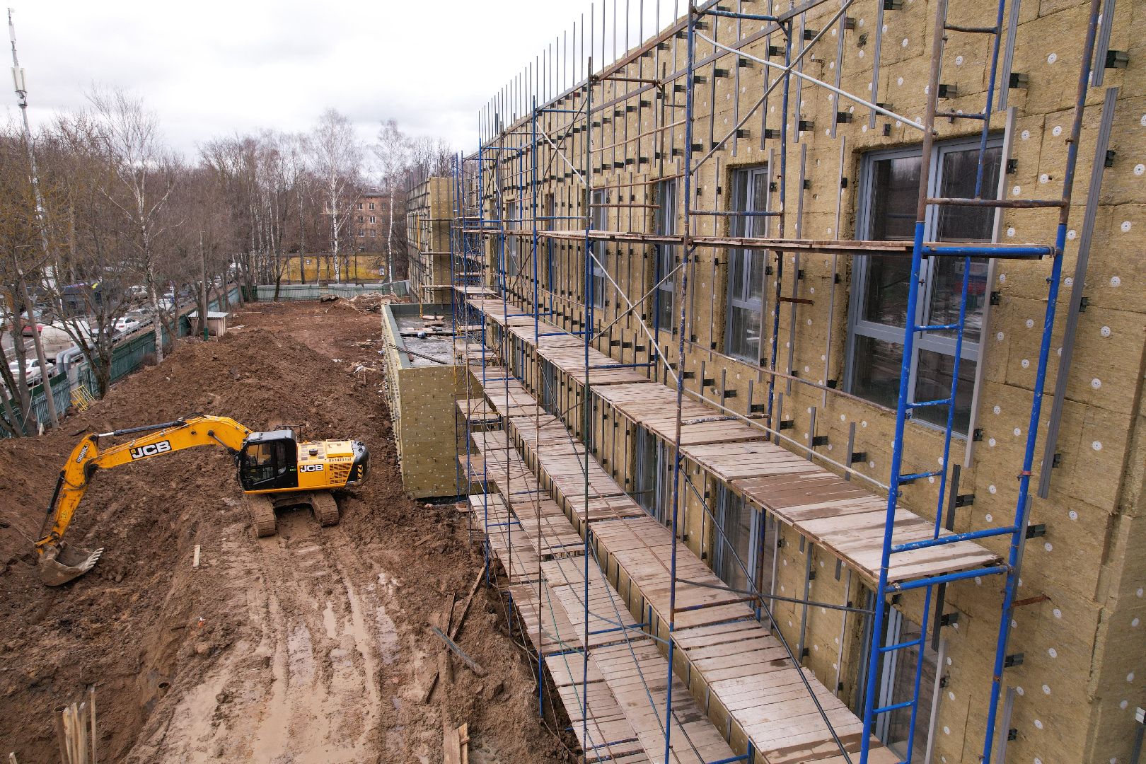 видео с коптера, детский сад 9 в химках, реконструкция детского сада,
