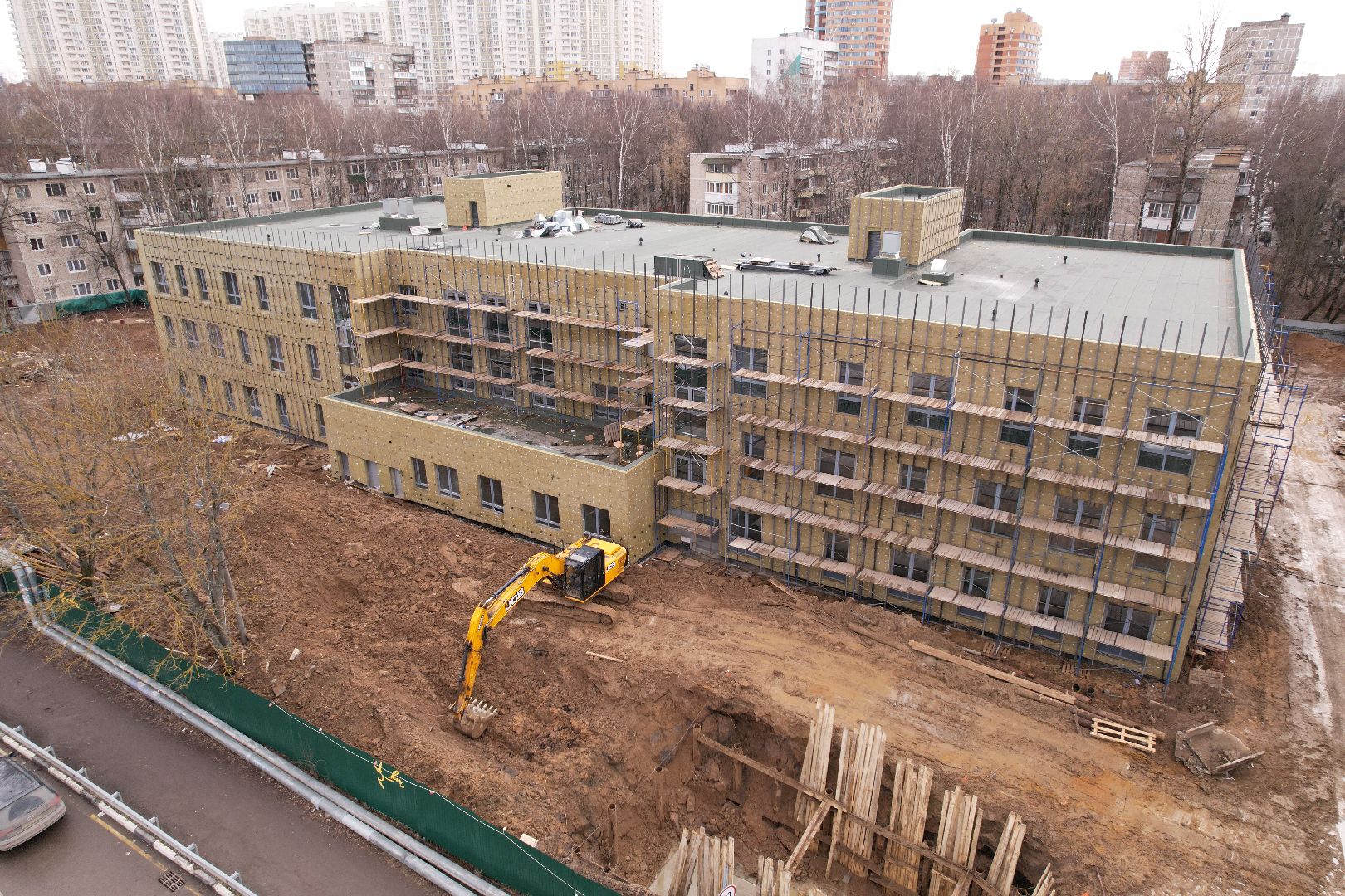 видео с коптера, детский сад 9 в химках, реконструкция детского сада,
