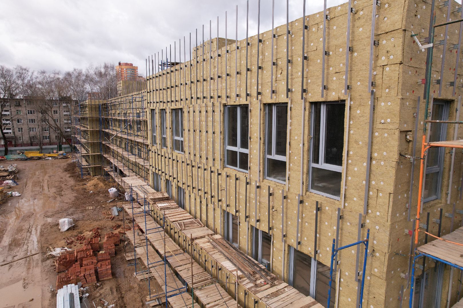 видео с коптера, детский сад 9 в химках, реконструкция детского сада,