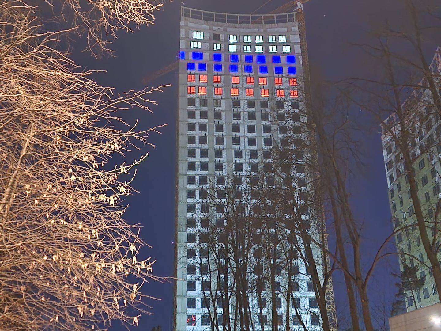 пушкино, флаг, подсветка, страна,