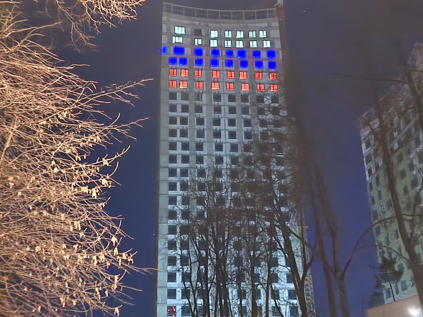 пушкино, флаг, подсветка, страна,