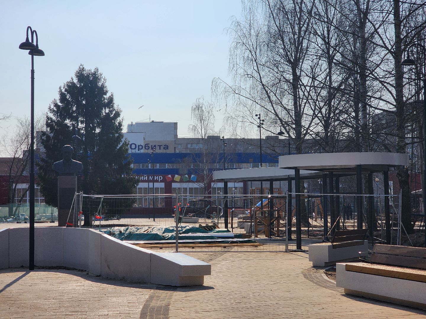 дубна, сквер журавлева, фонтан, благоуйстройство, дубна орбита,