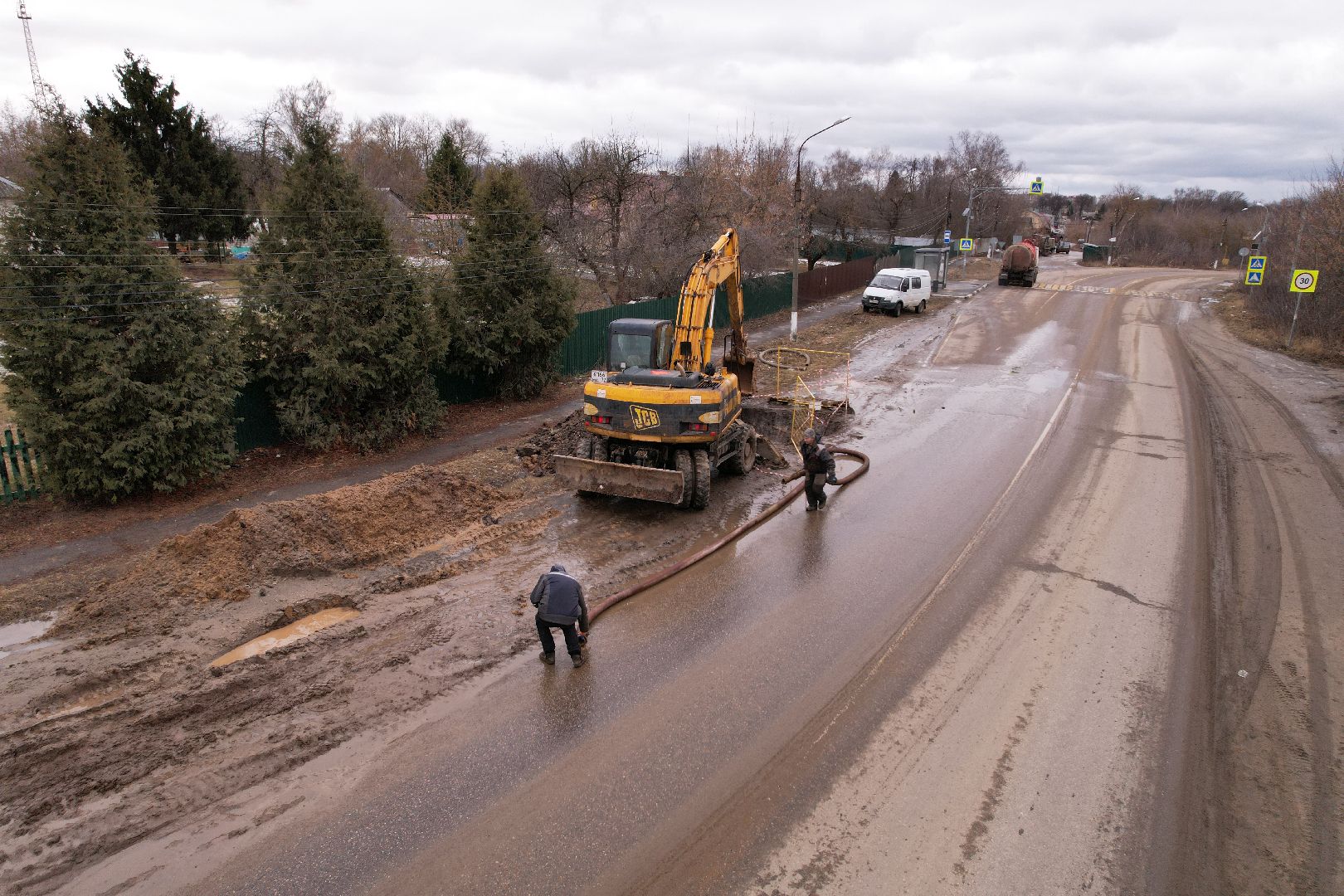 видео с коптера, трубопровод в кашире, канализационная сеть в кашире,