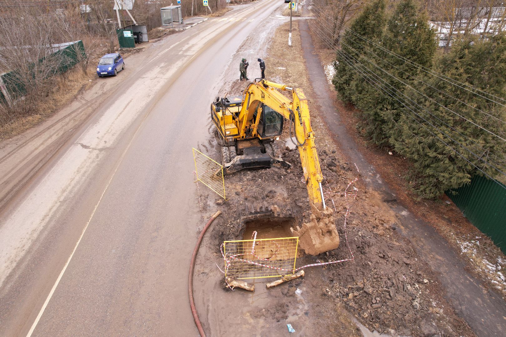 видео с коптера, трубопровод в кашире, канализационная сеть в кашире,