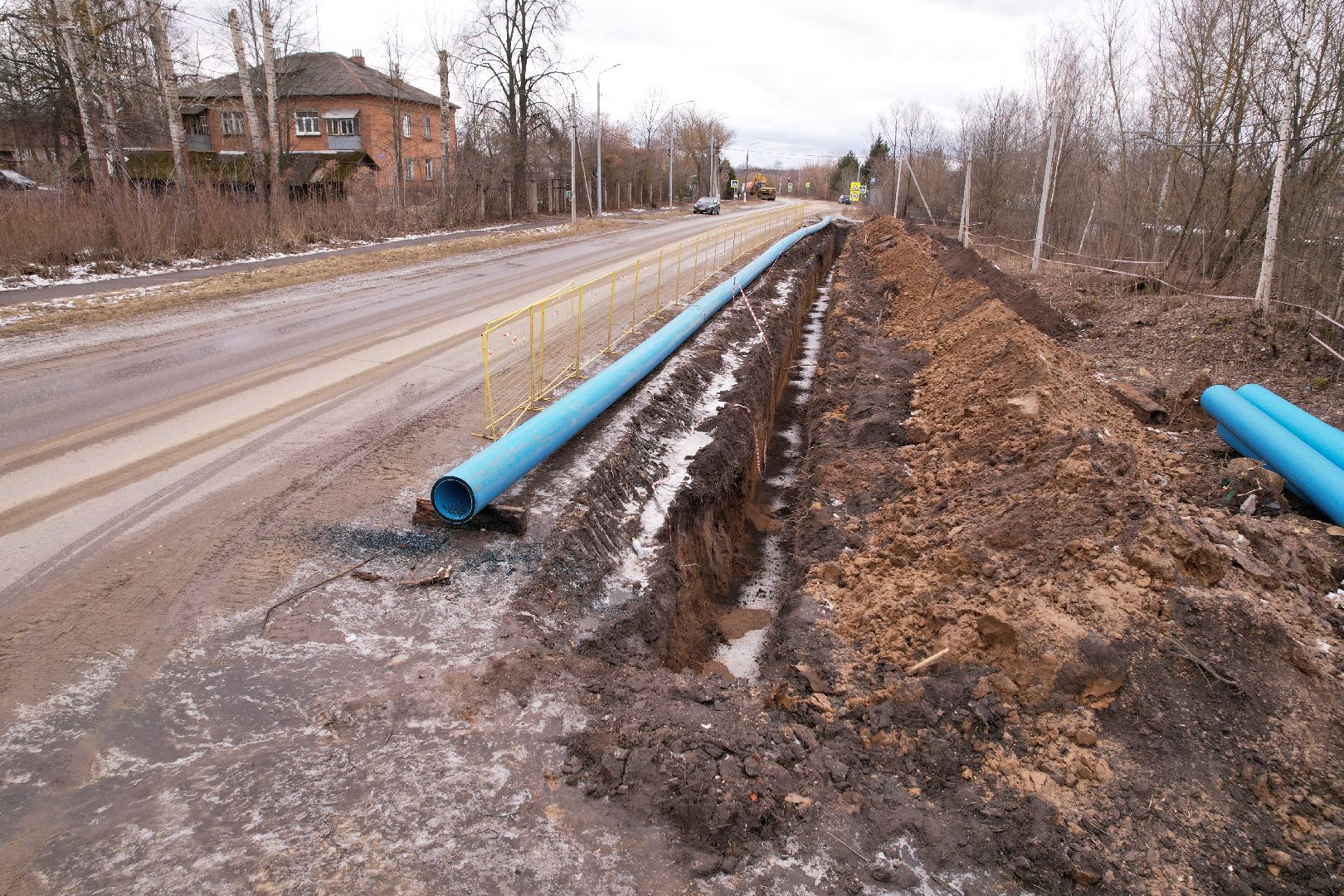 видео с коптера, трубопровод в кашире, канализационная сеть в кашире,
