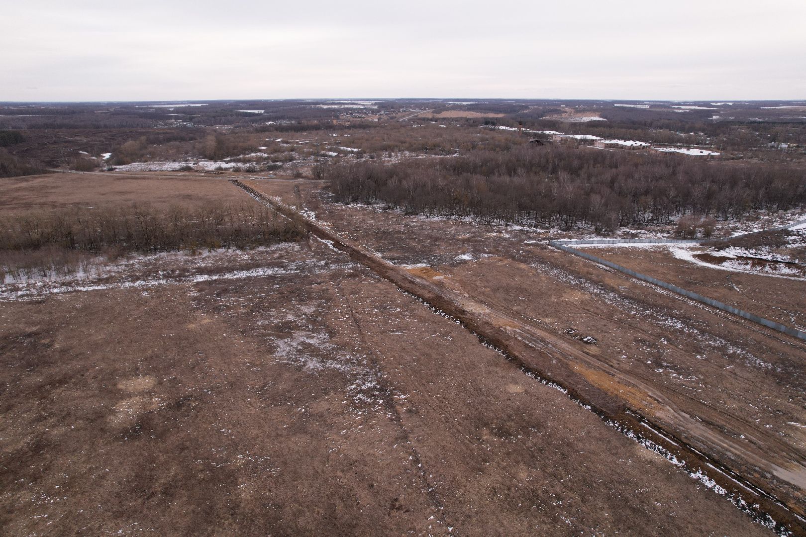 видео с коптера, трубопровод в кашире, ремонт канализационного трубопровода,