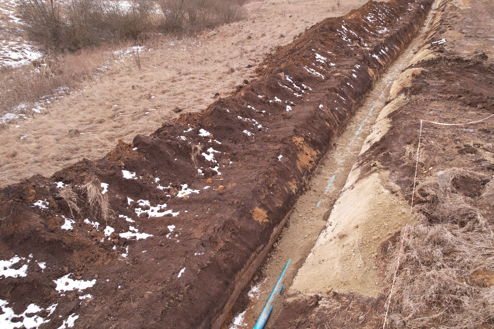 видео с коптера, трубопровод в кашире, ремонт канализационного трубопровода,