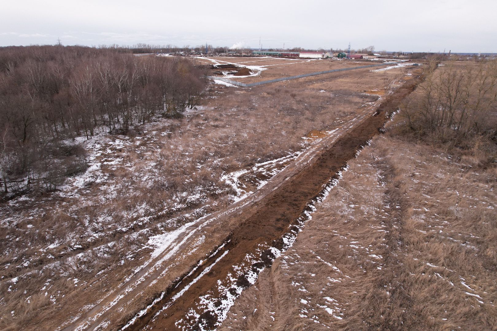 видео с коптера, трубопровод в кашире, ремонт канализационного трубопровода,