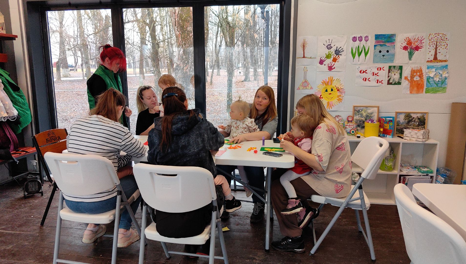 мастер-класс, парк, клей, цветная бумага,