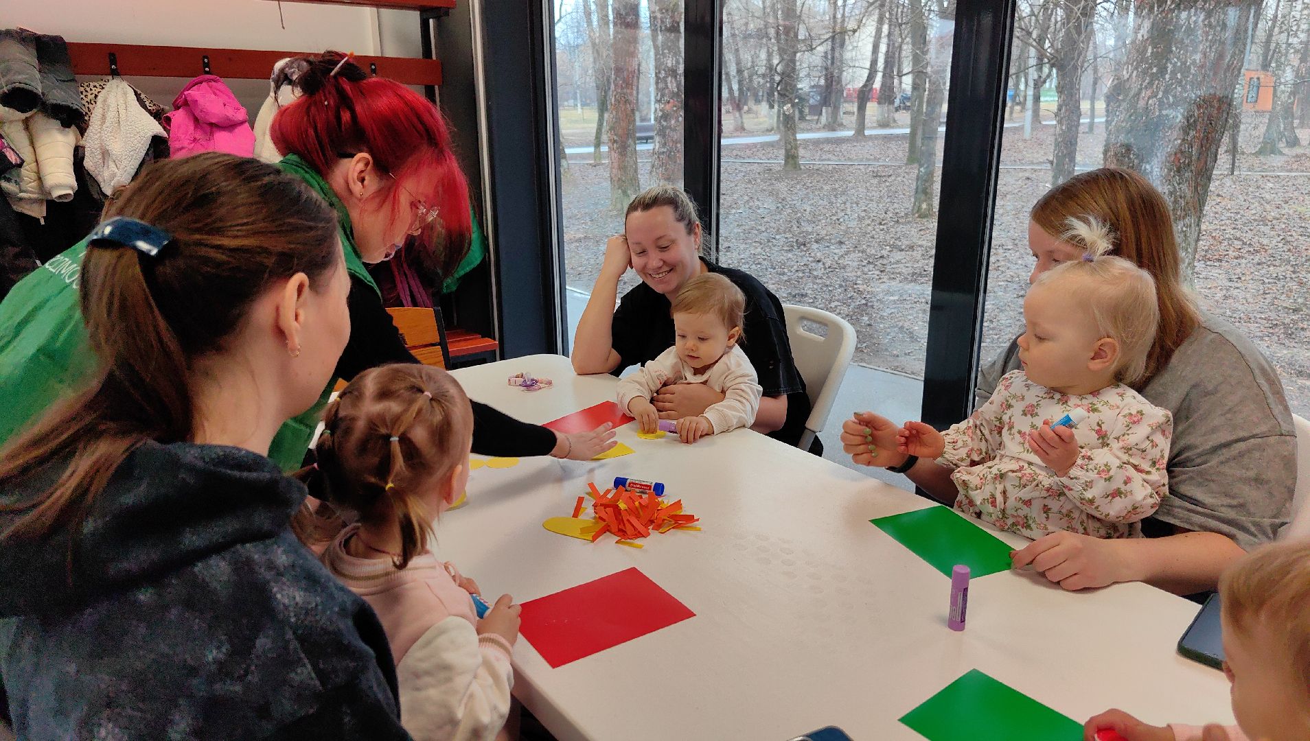 мастер-класс, парк, клей, цветная бумага,