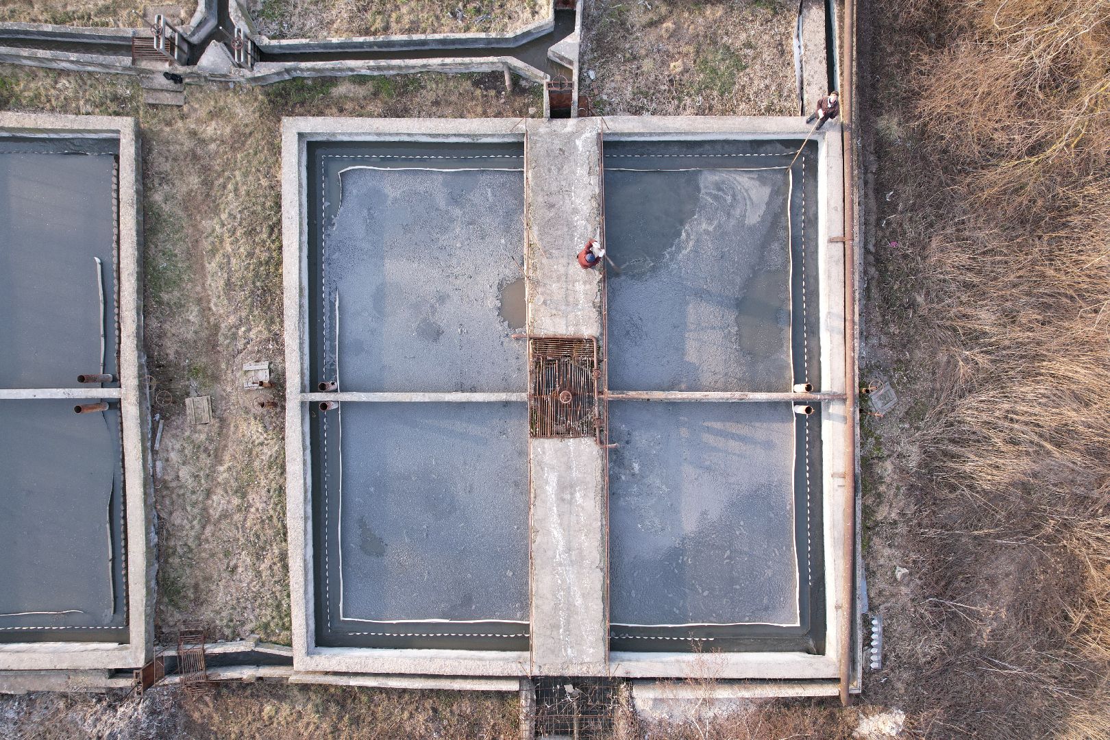 видео с коптера, очистные в дмитрове, строительство очистных,