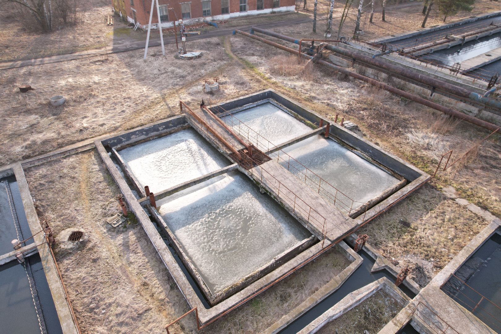 видео с коптера, очистные в дмитрове, строительство очистных,