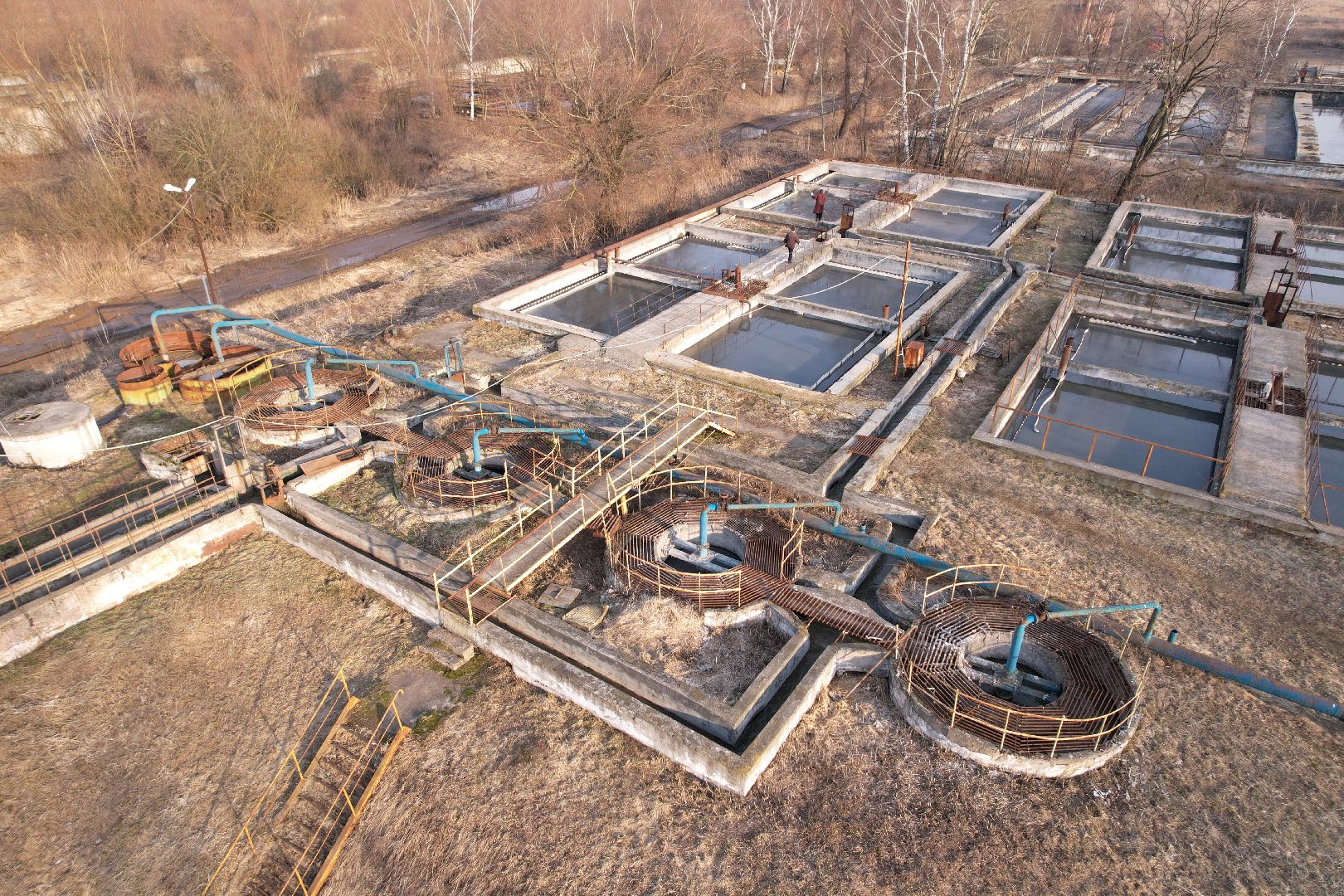 видео с коптера, очистные в дмитрове, строительство очистных,