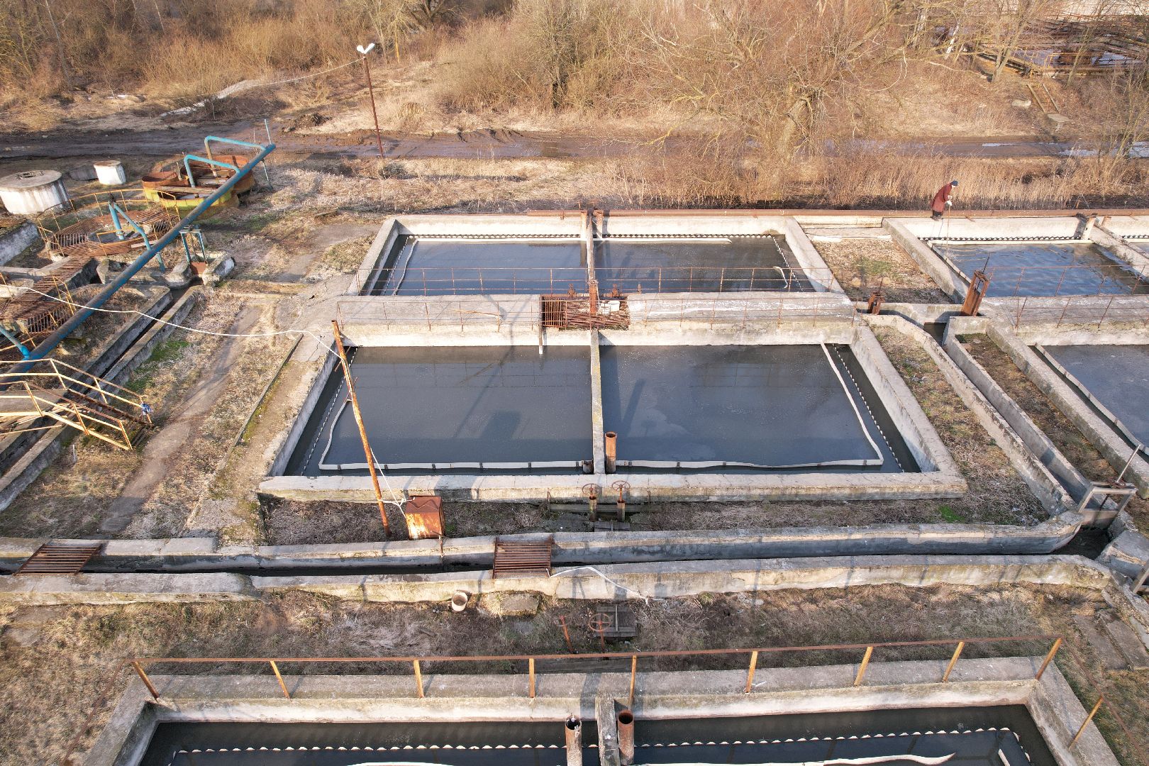 видео с коптера, очистные в дмитрове, строительство очистных,