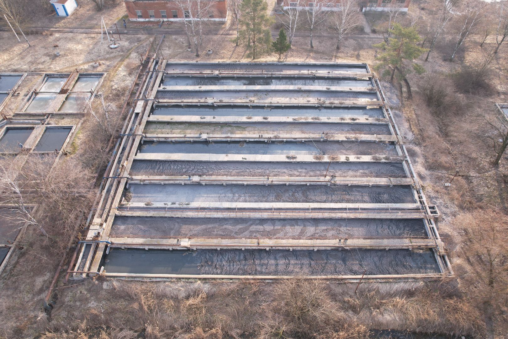 видео с коптера, очистные в дмитрове, строительство очистных,
