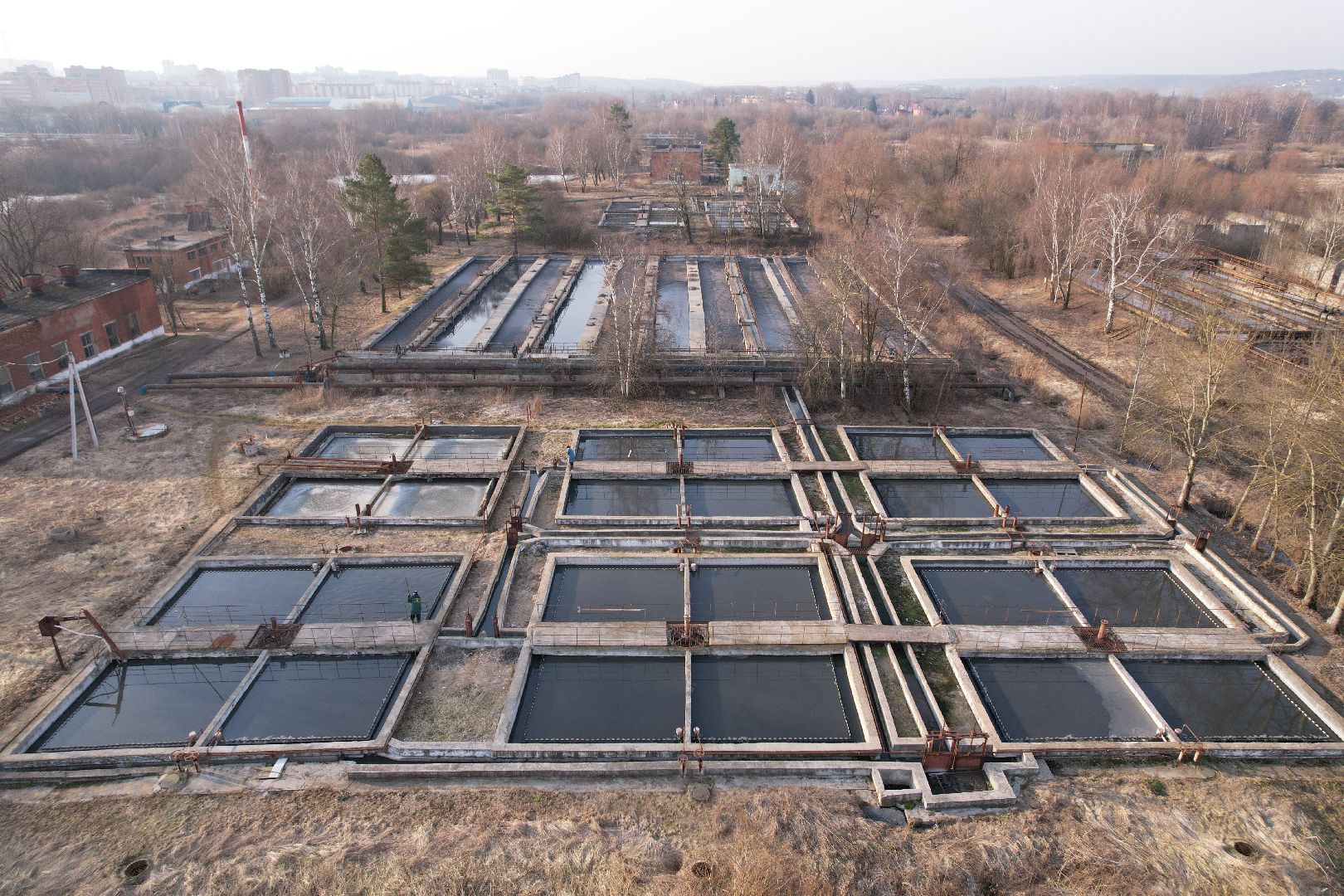 видео с коптера, очистные в дмитрове, строительство очистных,