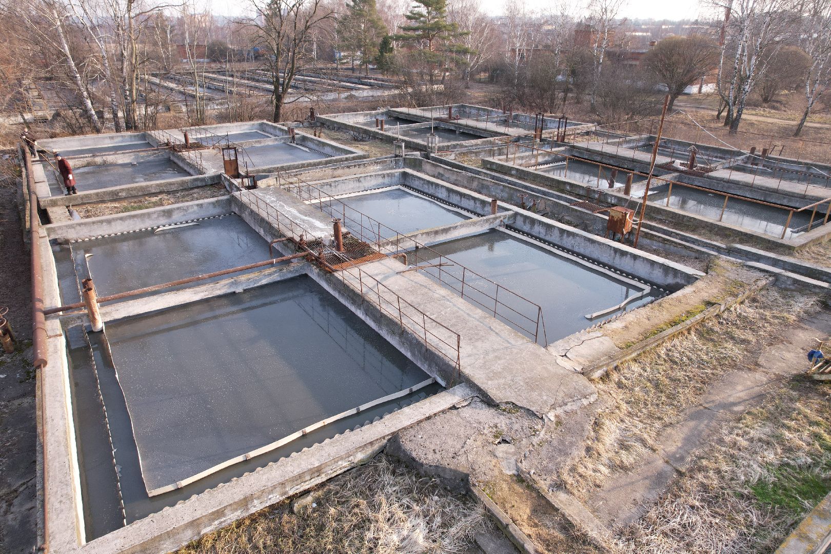 видео с коптера, очистные в дмитрове, строительство очистных,