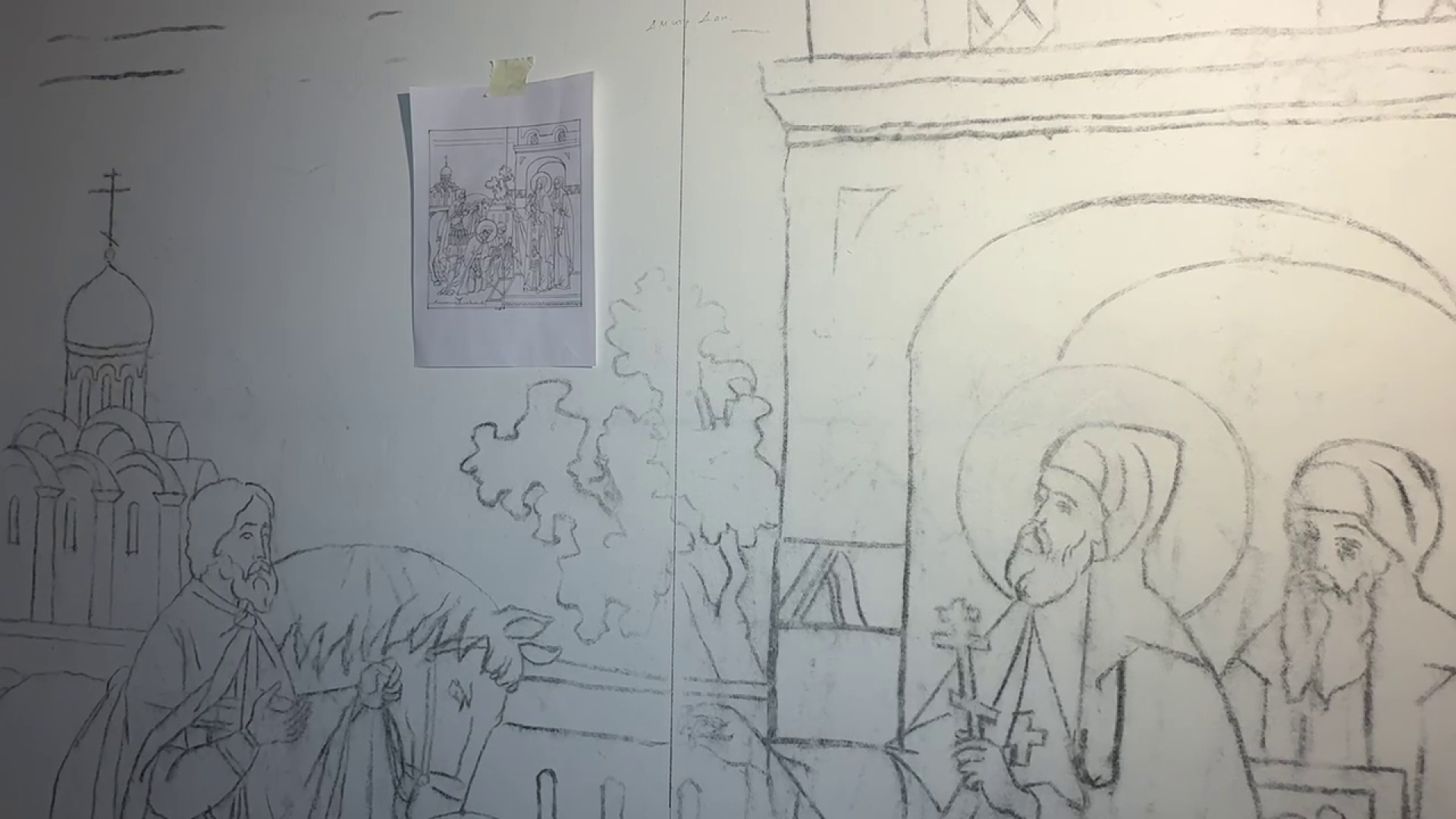 реутов, мемориал славы, часовня, реконструкция, леса, роспись часовни,