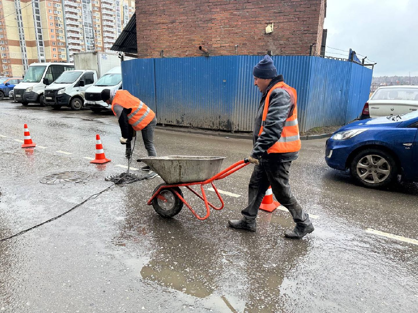 ямочный ремонт, дороги, домодедово,