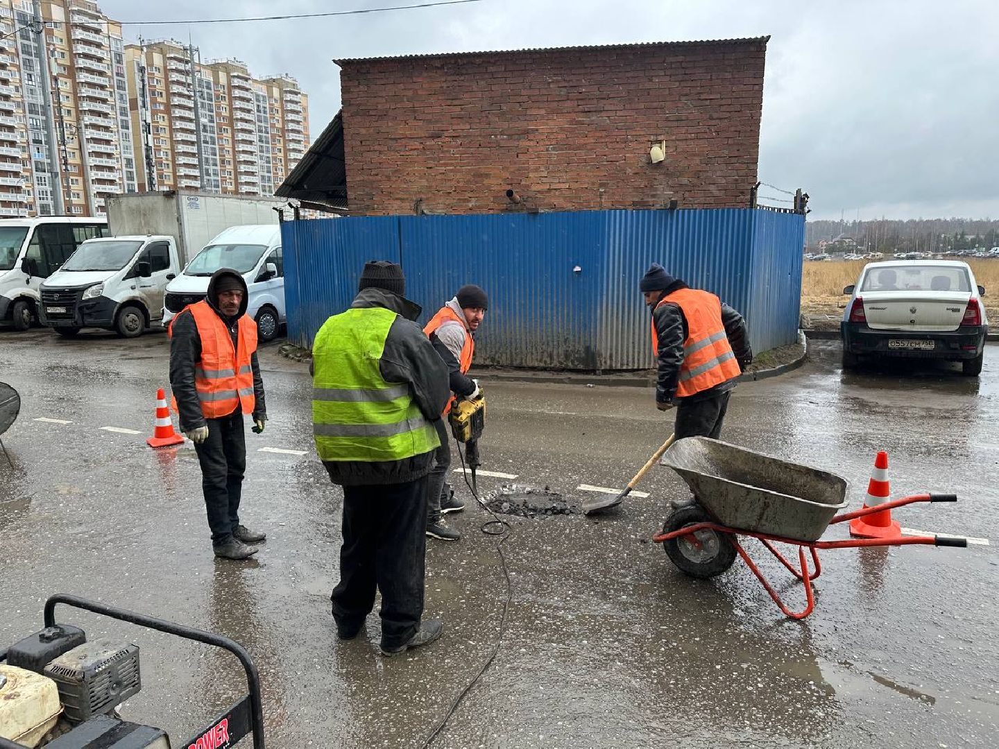 ямочный ремонт, дороги, домодедово,