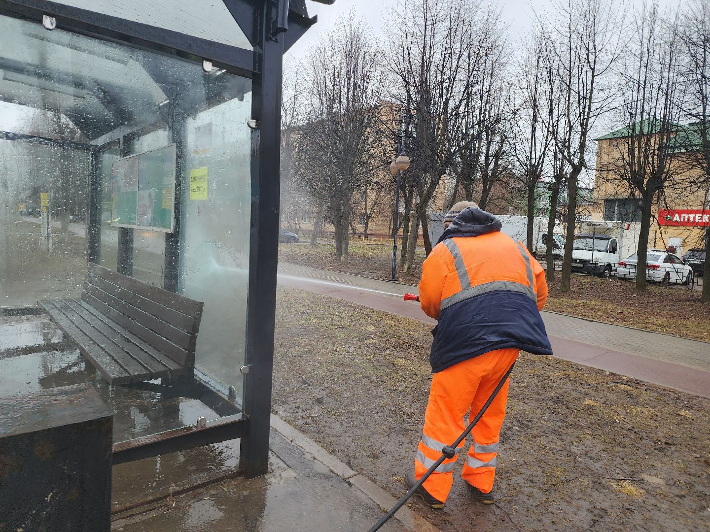 серпухов, подмосковье, уборка, остановки,