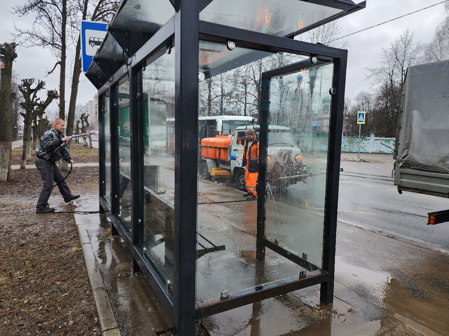 серпухов, подмосковье, уборка, остановки,