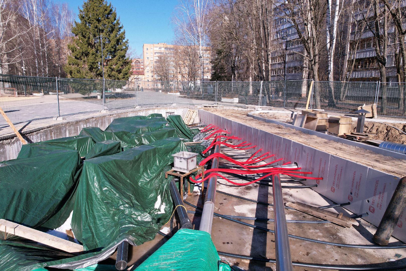 видео с коптера, сквер журавлева, благоустройство сквера в дубне,