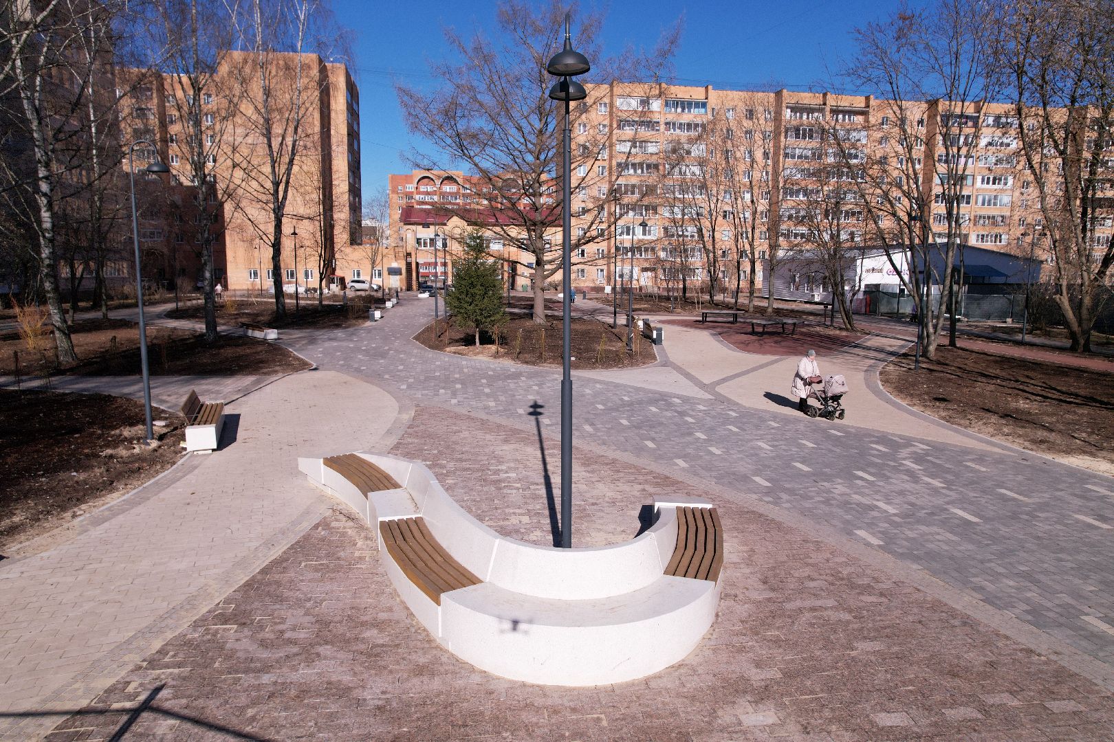 видео с коптера, сквер журавлева, благоустройство сквера в дубне,