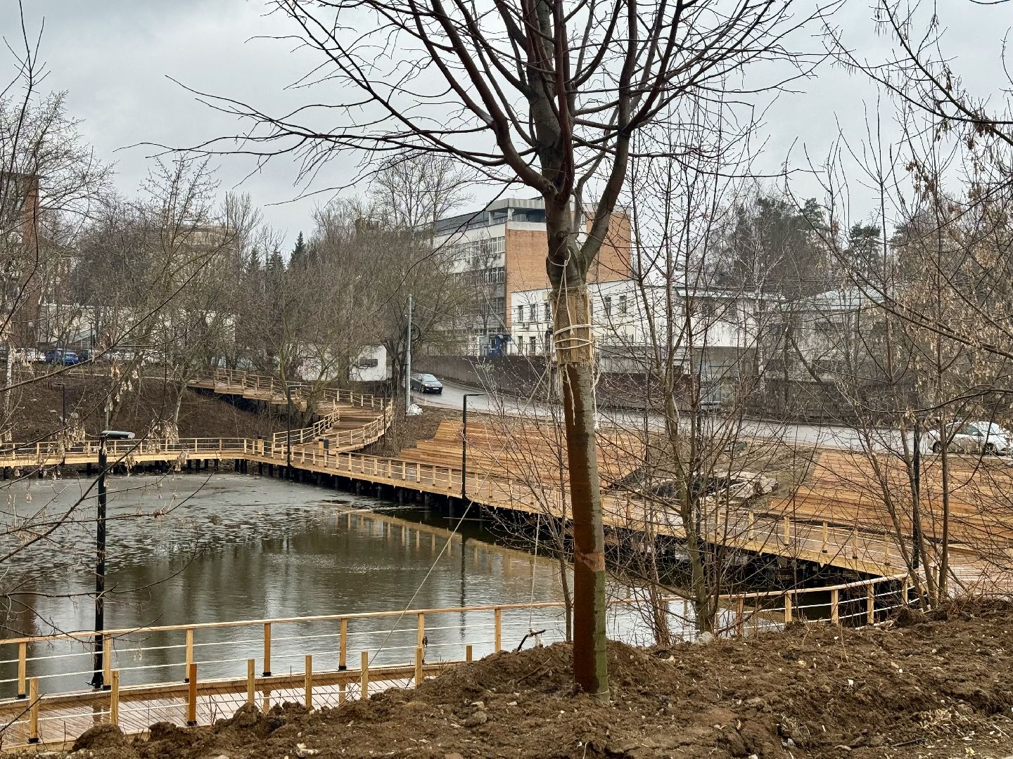 малый тарычевский пруд, ленинский городской округ, компания брусника, благоустройство пруда,