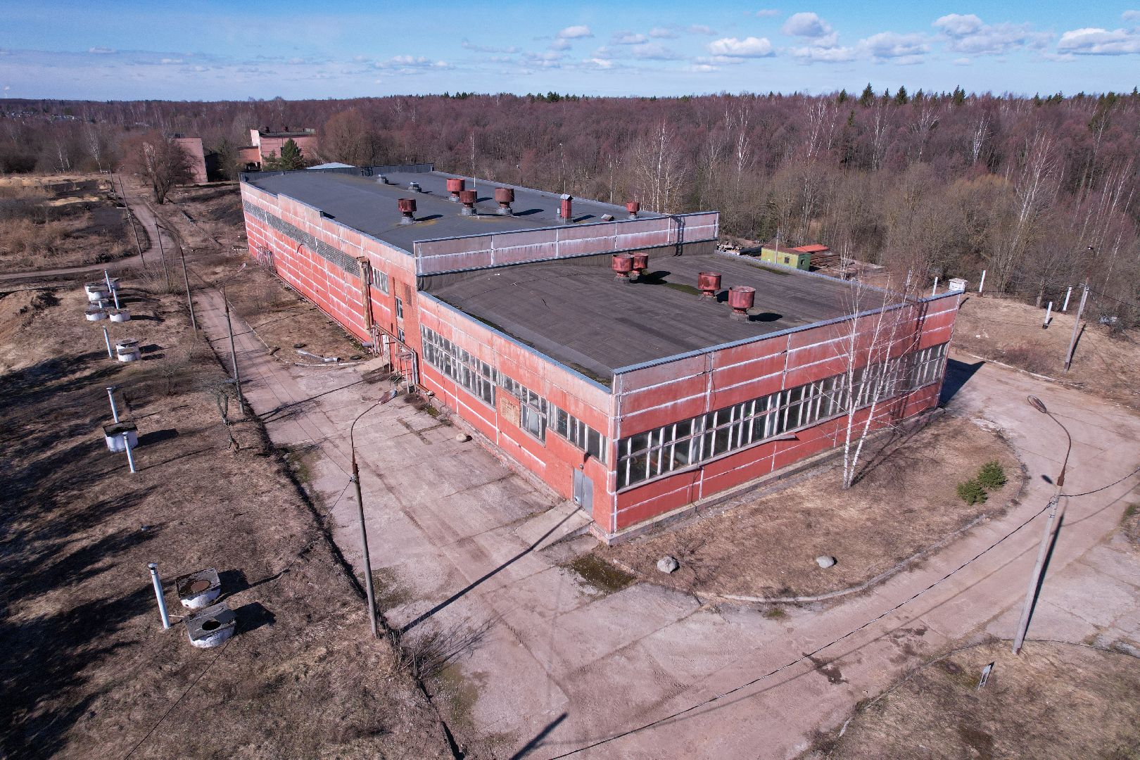 видео с коптера, очистные в дубне,