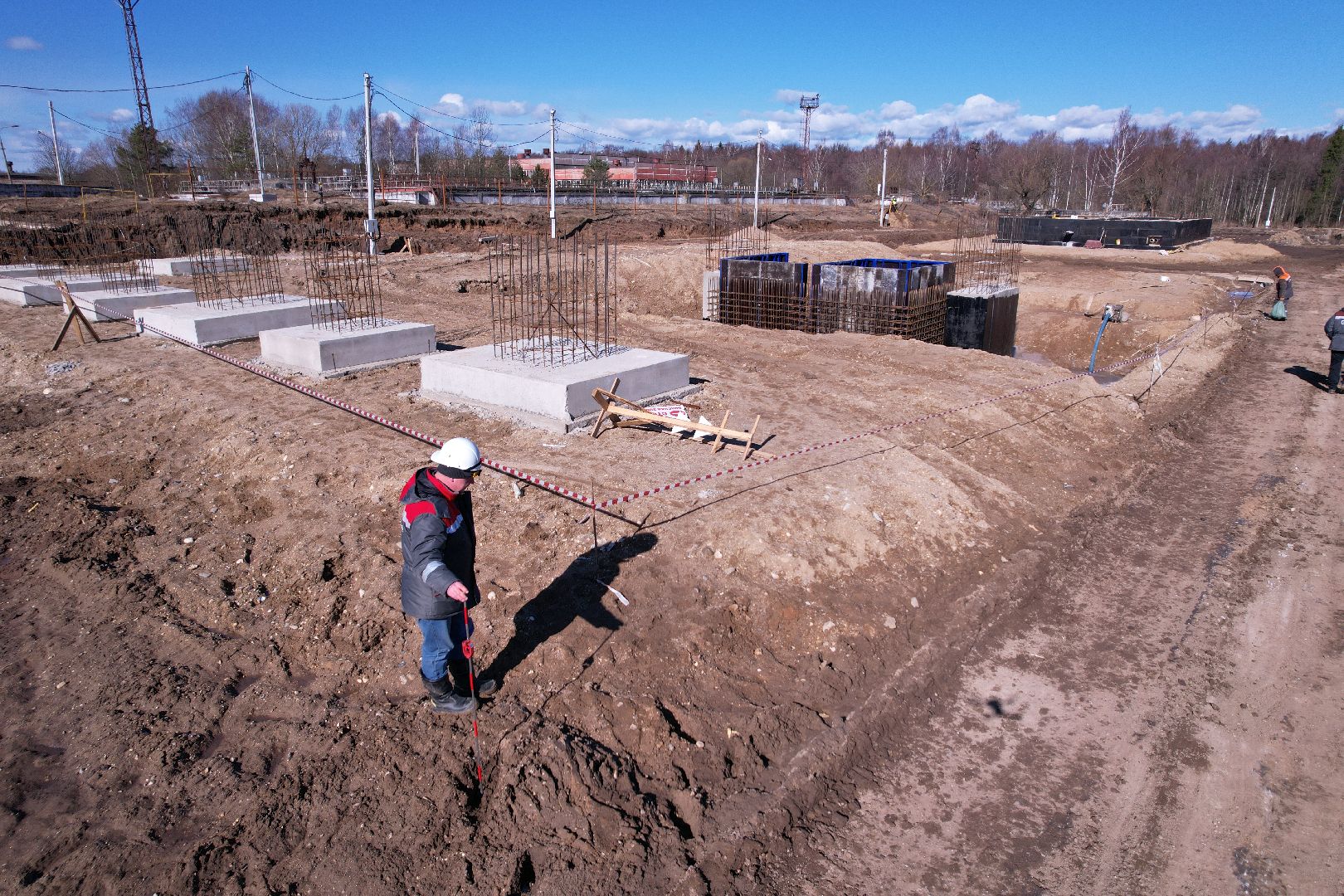 видео с коптера, очистные в дубне,